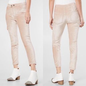 We The Free Size 30 Pink Champagne Velvet Pants